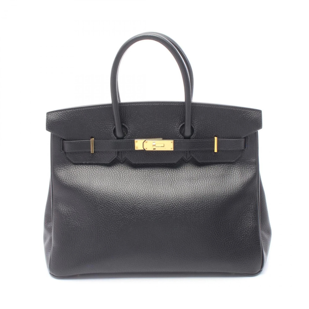 Hermes Birkin 35 Handbag, Leather, Ardennes Women's, Black